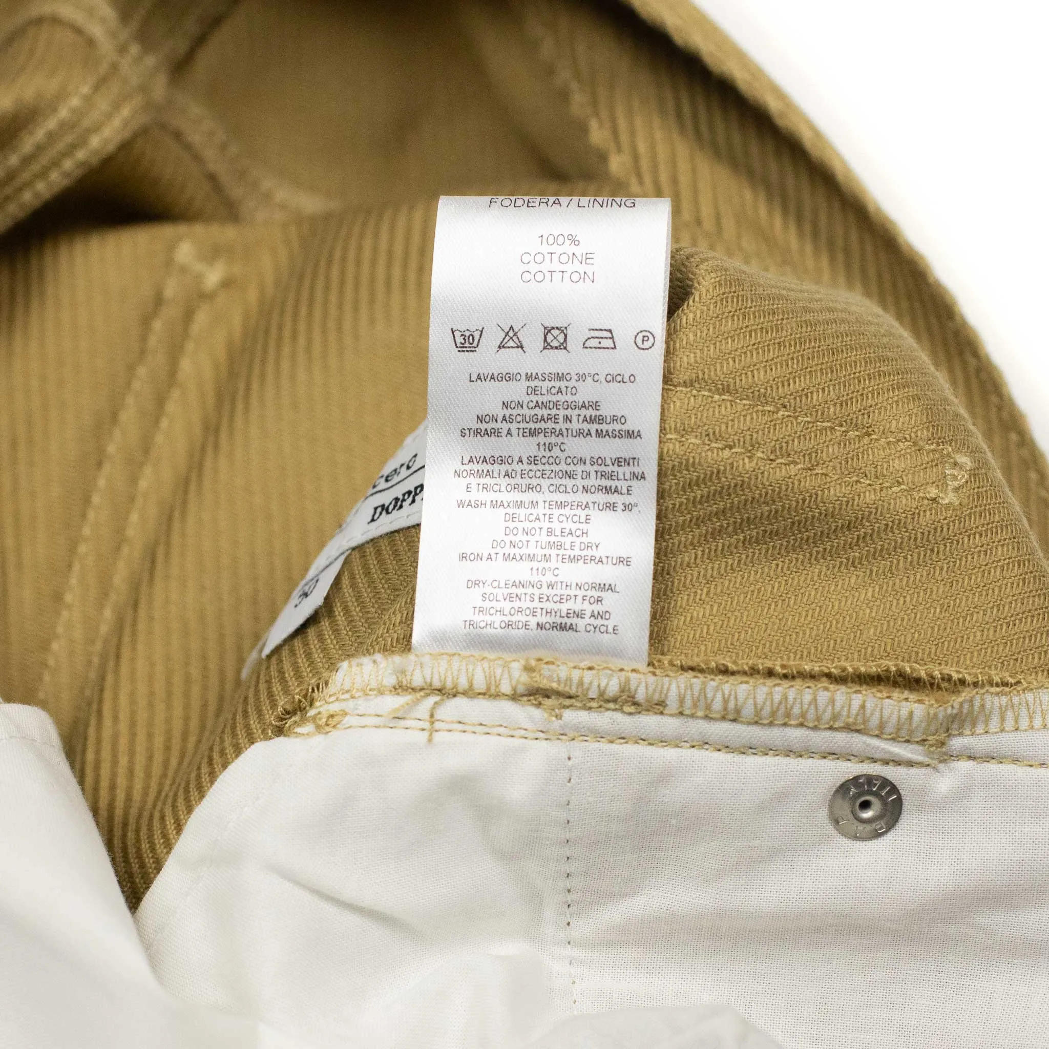 Exclusive Aacero 5-pocket trousers in beige textured cotton twill (10th anniversary capsule)