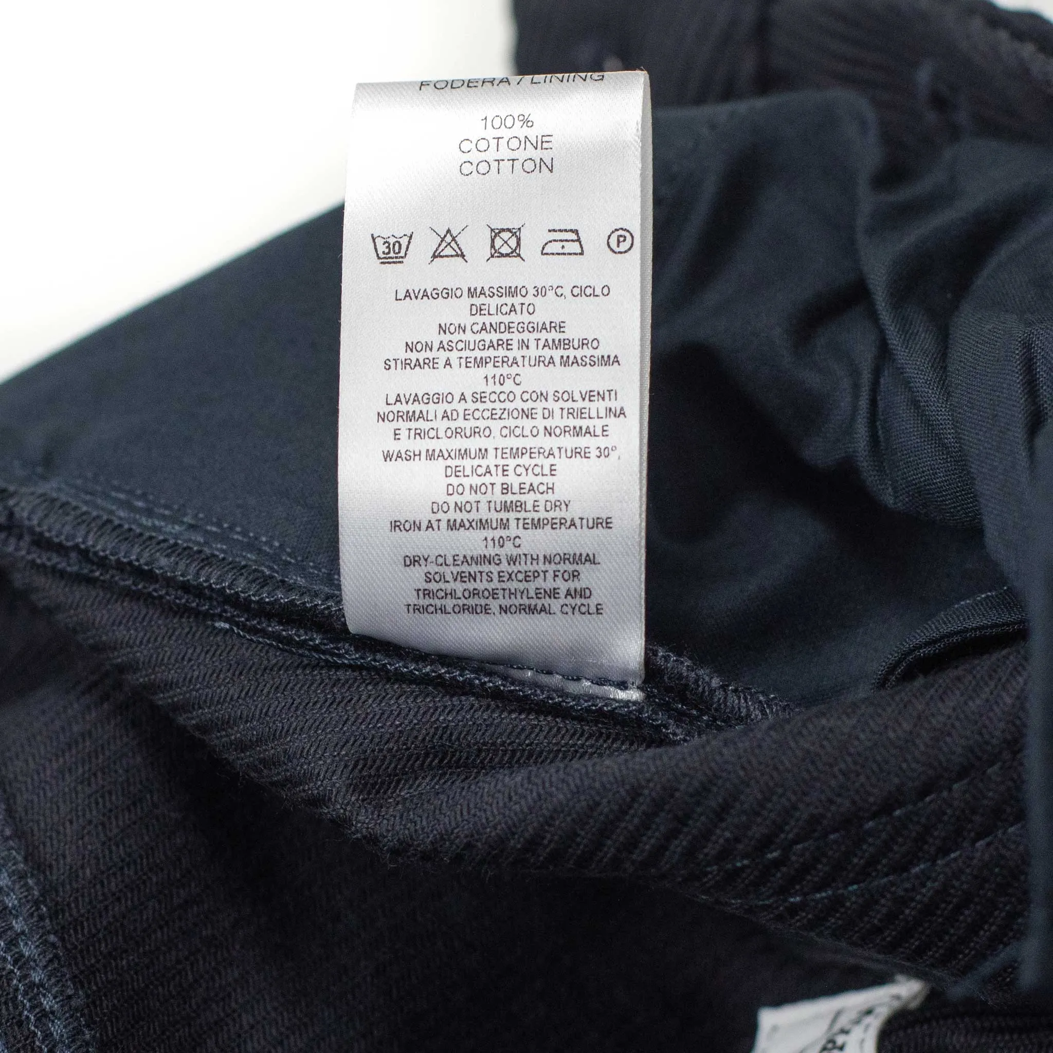 Exclusive Aacero 5-pocket trousers in midnight navy textured cotton twill (10th anniversary capsule)
