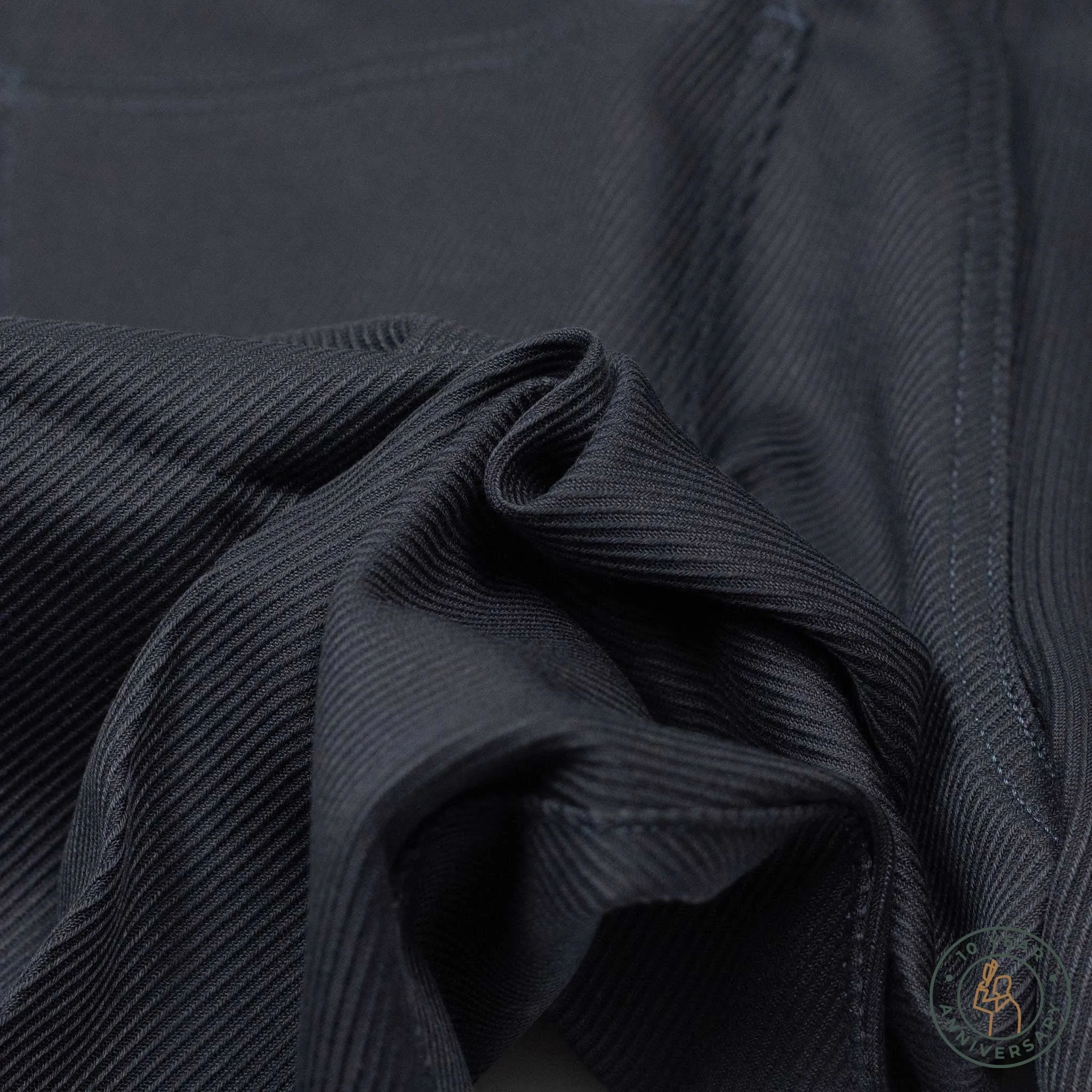 Exclusive Aacero 5-pocket trousers in midnight navy textured cotton twill (10th anniversary capsule)