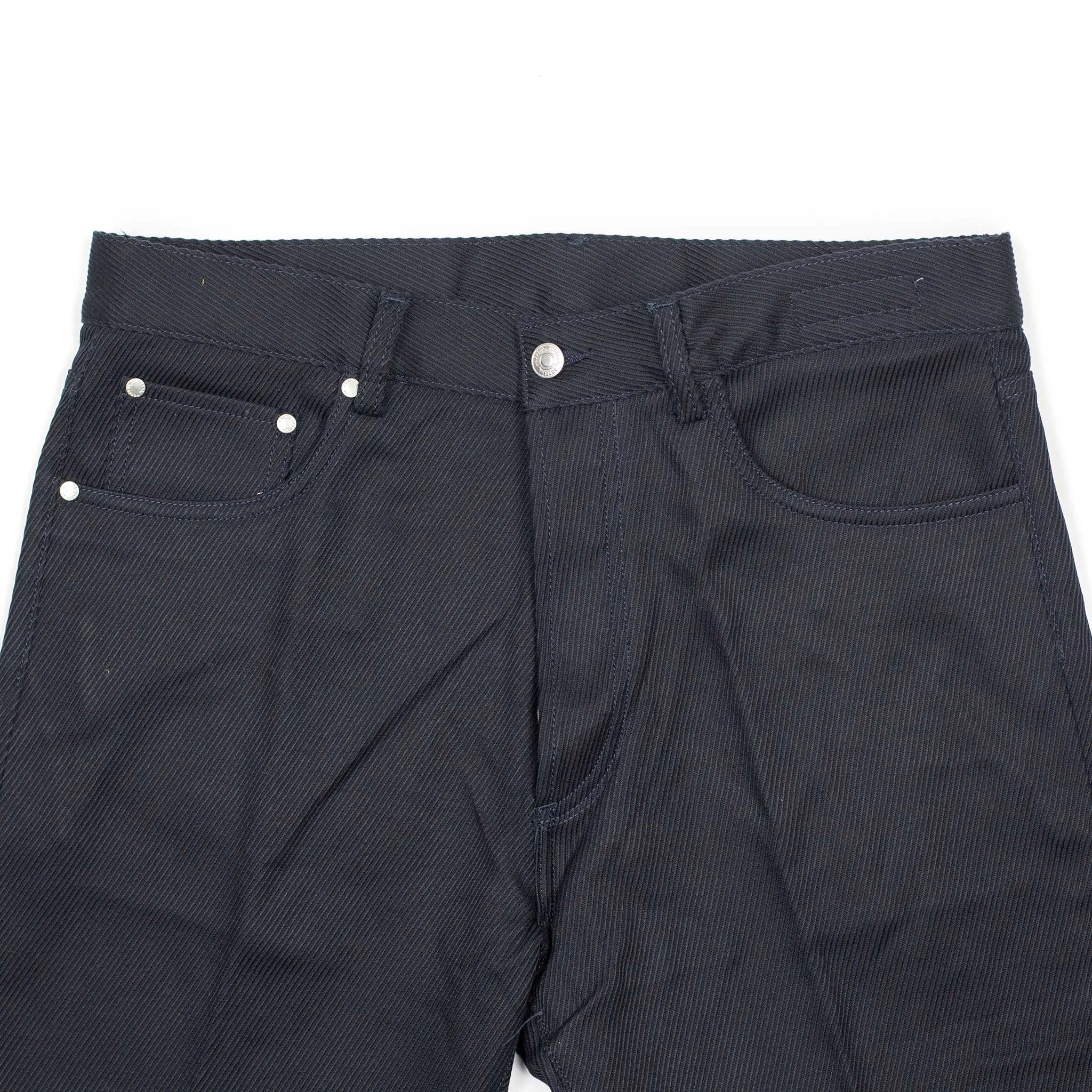 Exclusive Aacero 5-pocket trousers in midnight navy textured cotton twill (10th anniversary capsule)