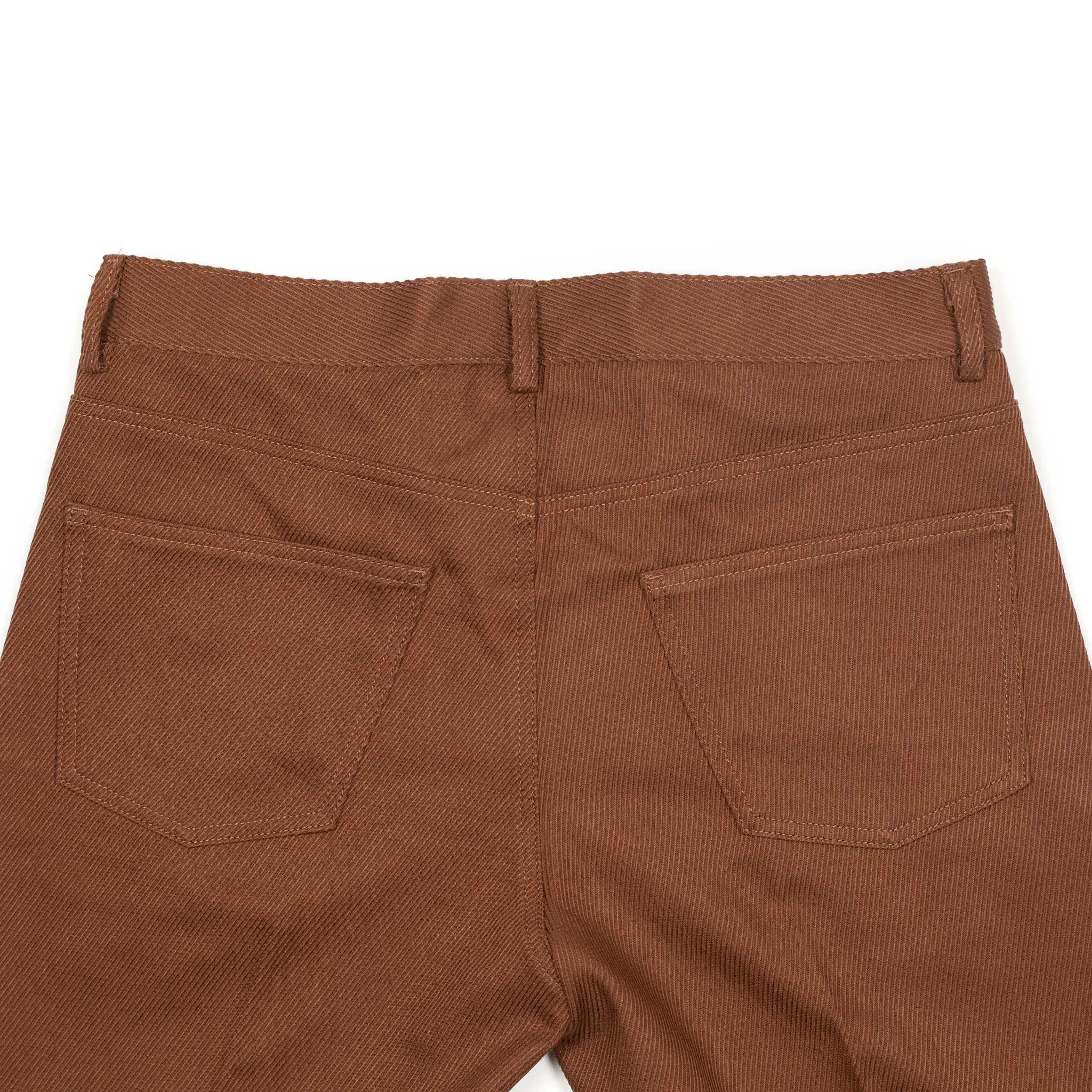 Exclusive Aacero 5-pocket trousers in rust textured cotton twill (10th anniversary capsule)