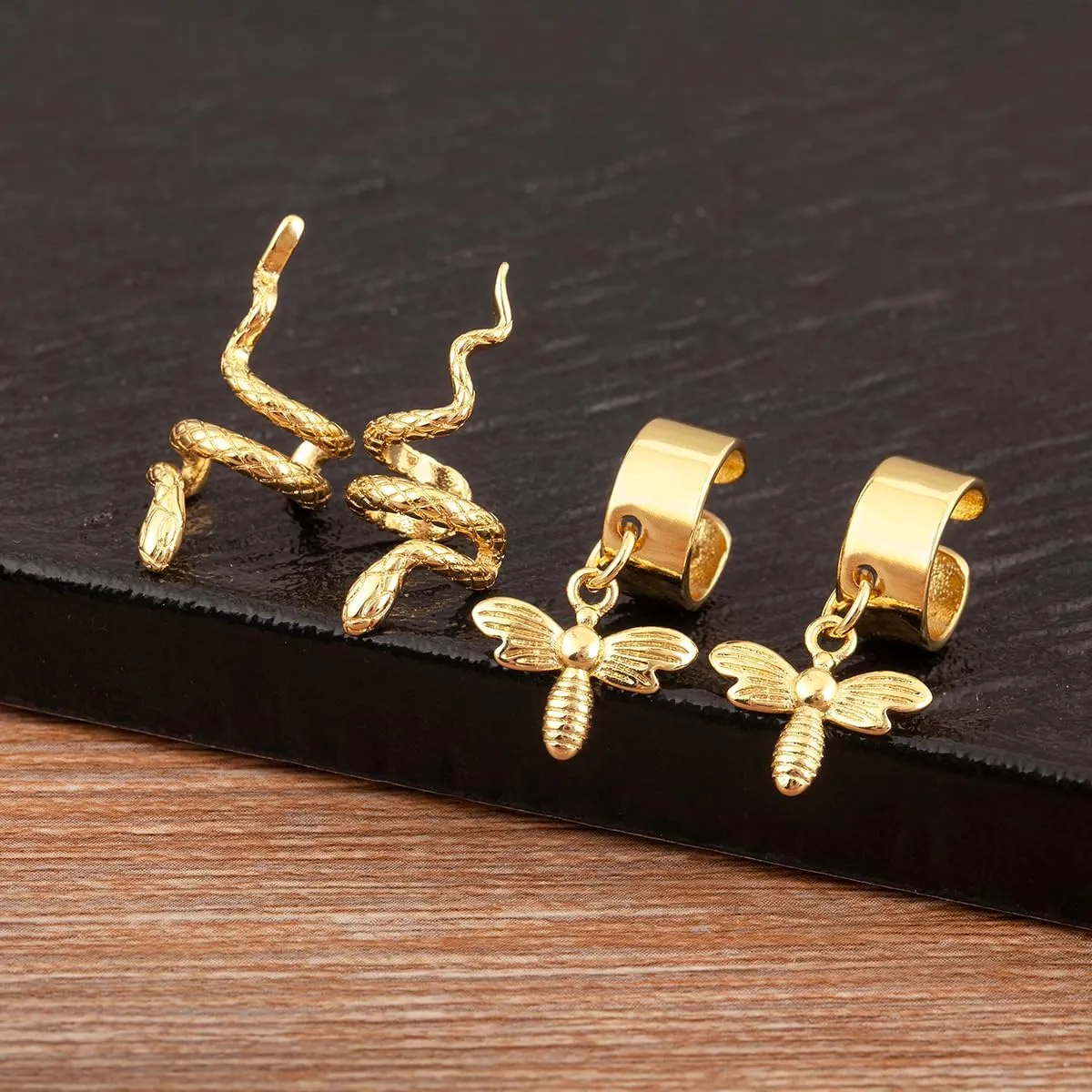 Fashion Waterdrop/Leaf/Snake Shape Ear Cuff - No Piercing Clip Earrings - 9 Styles For Women Daily Party Jewelry Gifts