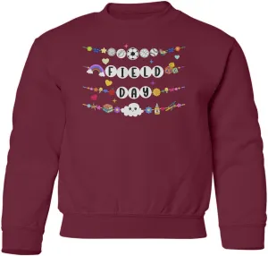 Field Day Let The Games Begin - Friendship Bracelet Youth Crewneck Sweatshirt