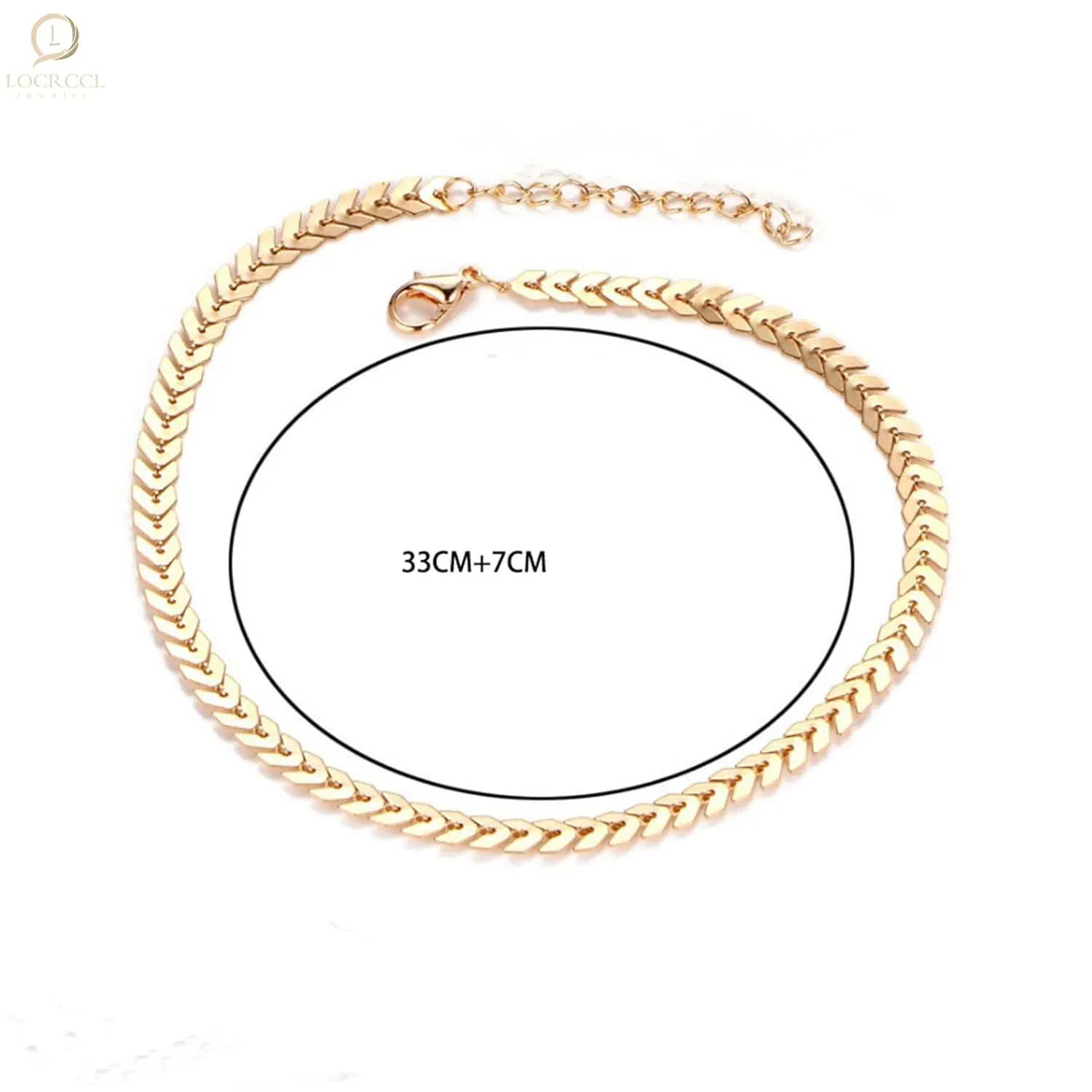 Flat Chevron Statement Necklace Airplane Leaf Two Layered Necklaces Gold Arrow Collarbone chain Necklace for Women Fashion Jewelry (Gold)