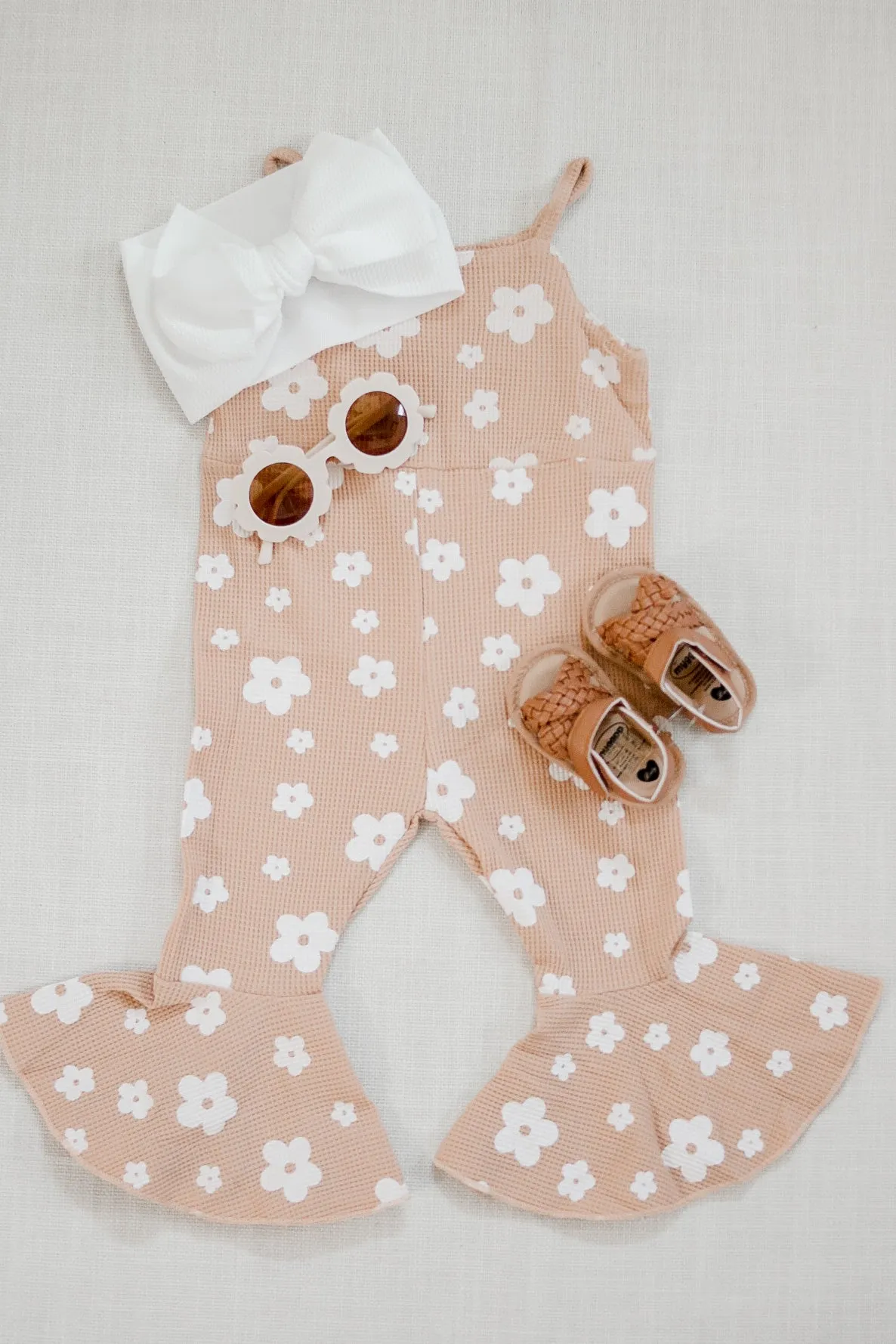 Flor - Bellbottom Jumpsuit - Tan