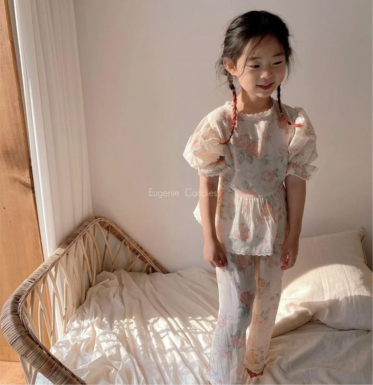 Floral Rose Blouse Pyjamas Set