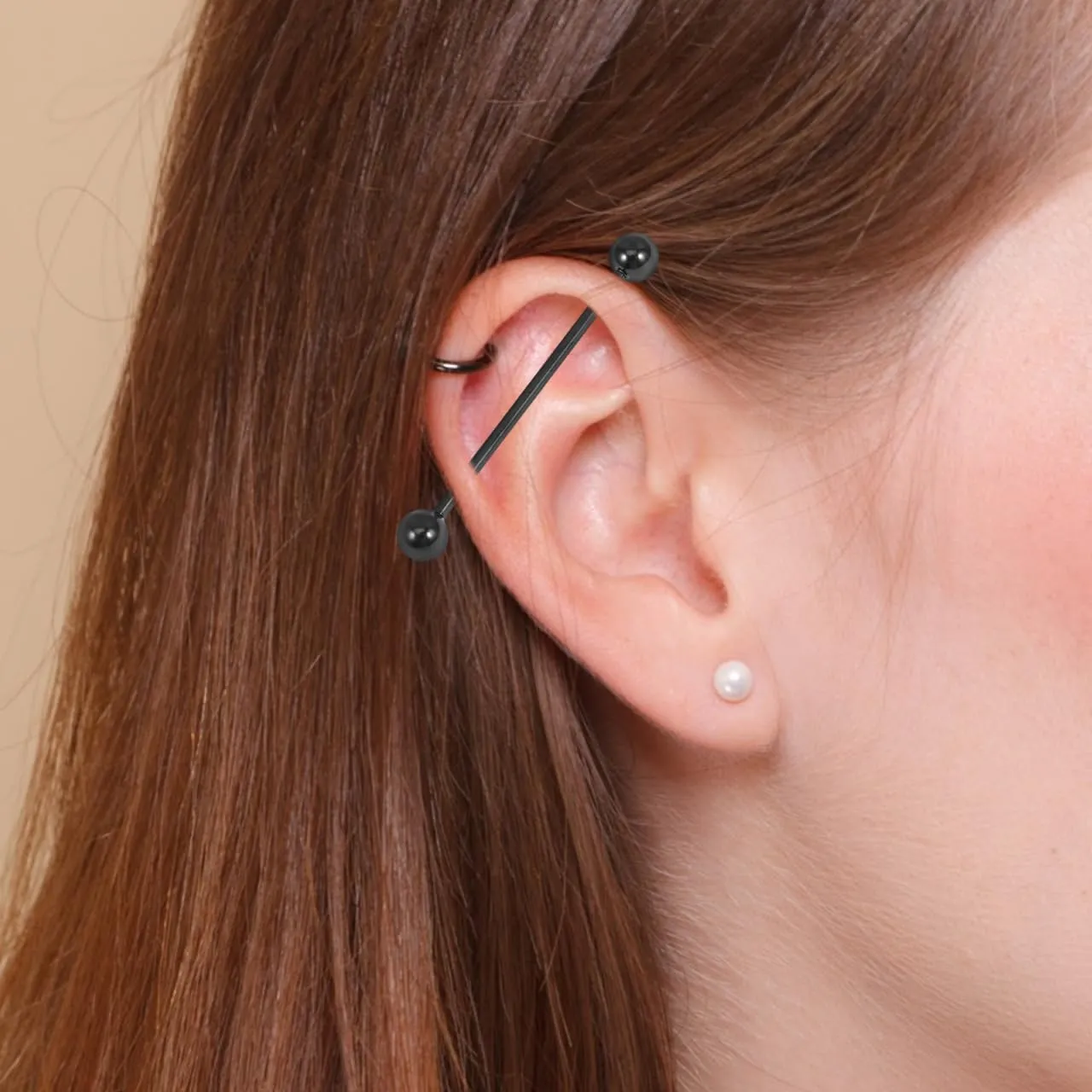 for Extra Bar Forward Bone Earring Studs Cartilage Stainless Long Red Barbell Jewelry Allergy Steel Industrial Earrings Piercing Free Men Helix Women Ear Tragus