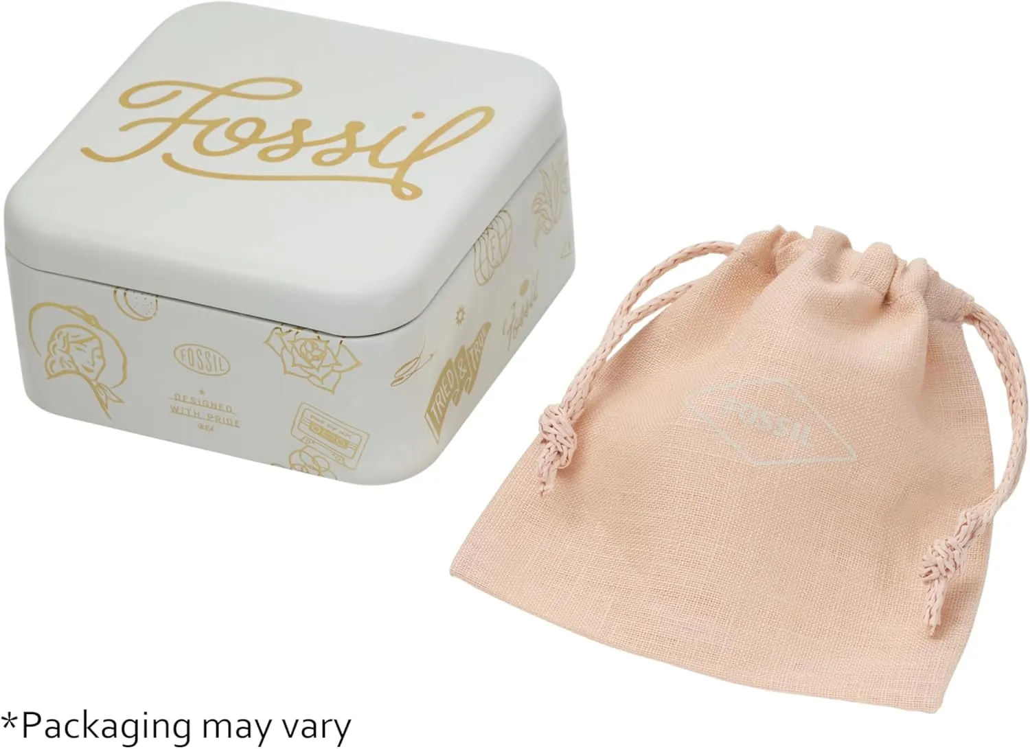 Fossil Women's Gold-Tone Stainless Steel Pendant Chain Necklace for Women