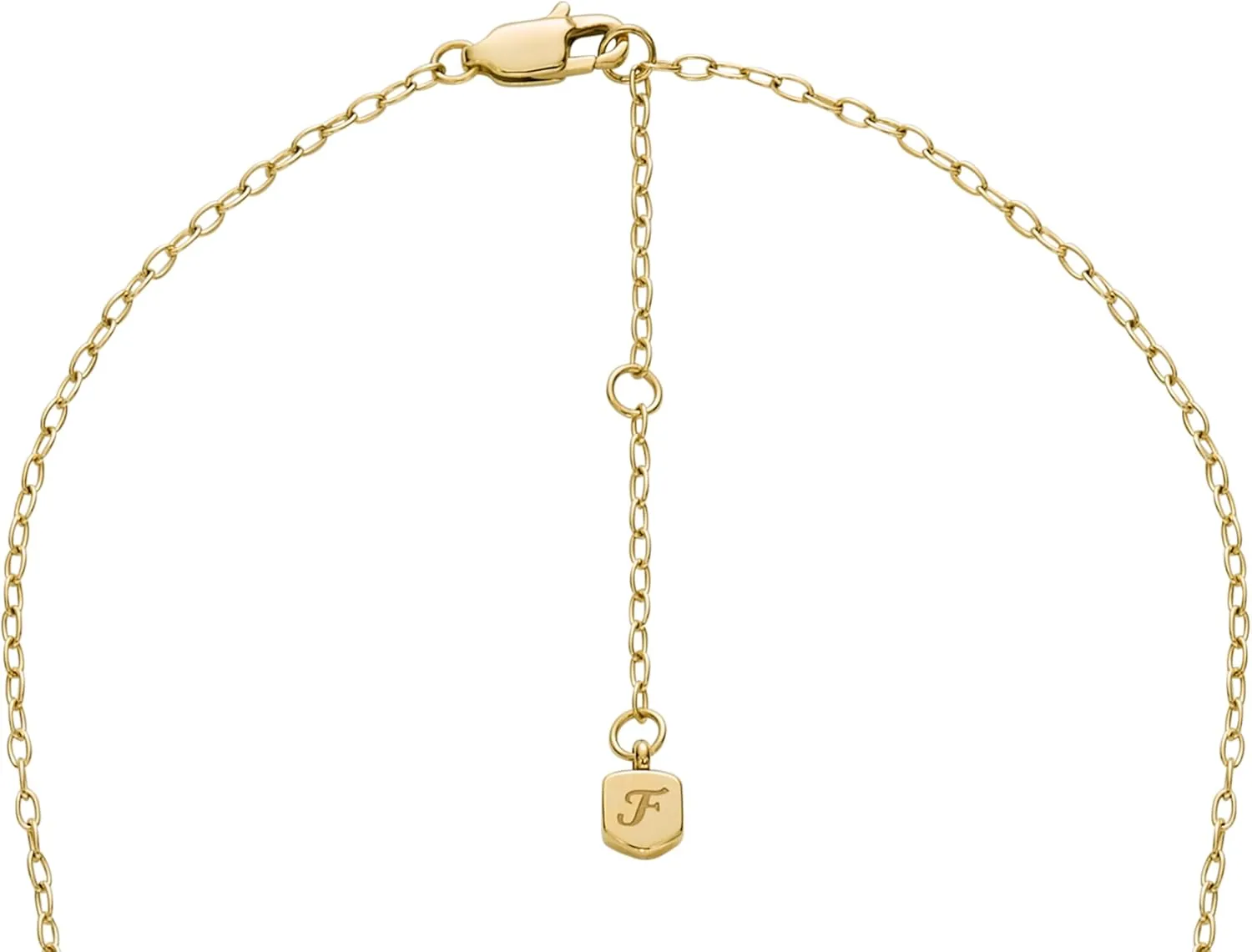 Fossil Women's Gold-Tone Stainless Steel Pendant Chain Necklace for Women