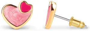 GIRL NATION Cutie Enamel Stud Earrings for Girls Ages 5 and Up, Hypoallergenic Earrings in Heart 2 Heart Design