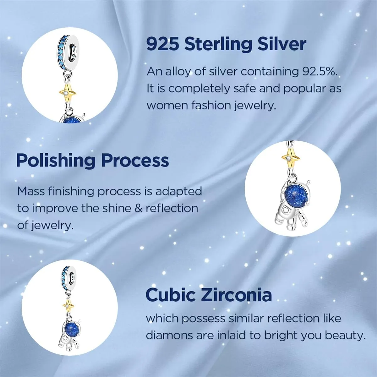 Glow in The Dark Lamp Dangle Charm for Women Bracelets and Necklaces 925 Sterling Silver with 5A Cubic Zirconia,Jewelry Gifts Women