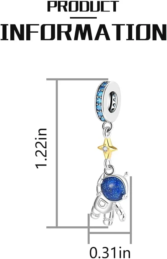 Glow in The Dark Lamp Dangle Charm for Women Bracelets and Necklaces 925 Sterling Silver with 5A Cubic Zirconia,Jewelry Gifts Women