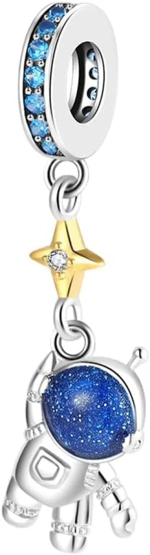 Glow in The Dark Lamp Dangle Charm for Women Bracelets and Necklaces 925 Sterling Silver with 5A Cubic Zirconia,Jewelry Gifts Women