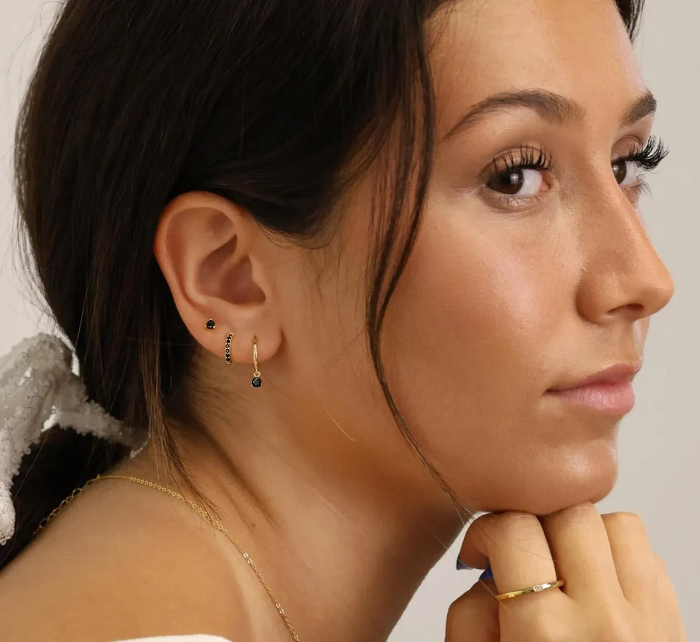 Gold Huggie Hoop Earrings Set, Small Hoop Earrings Stack Women Girls Cartilage Piercing Jewelry Gift