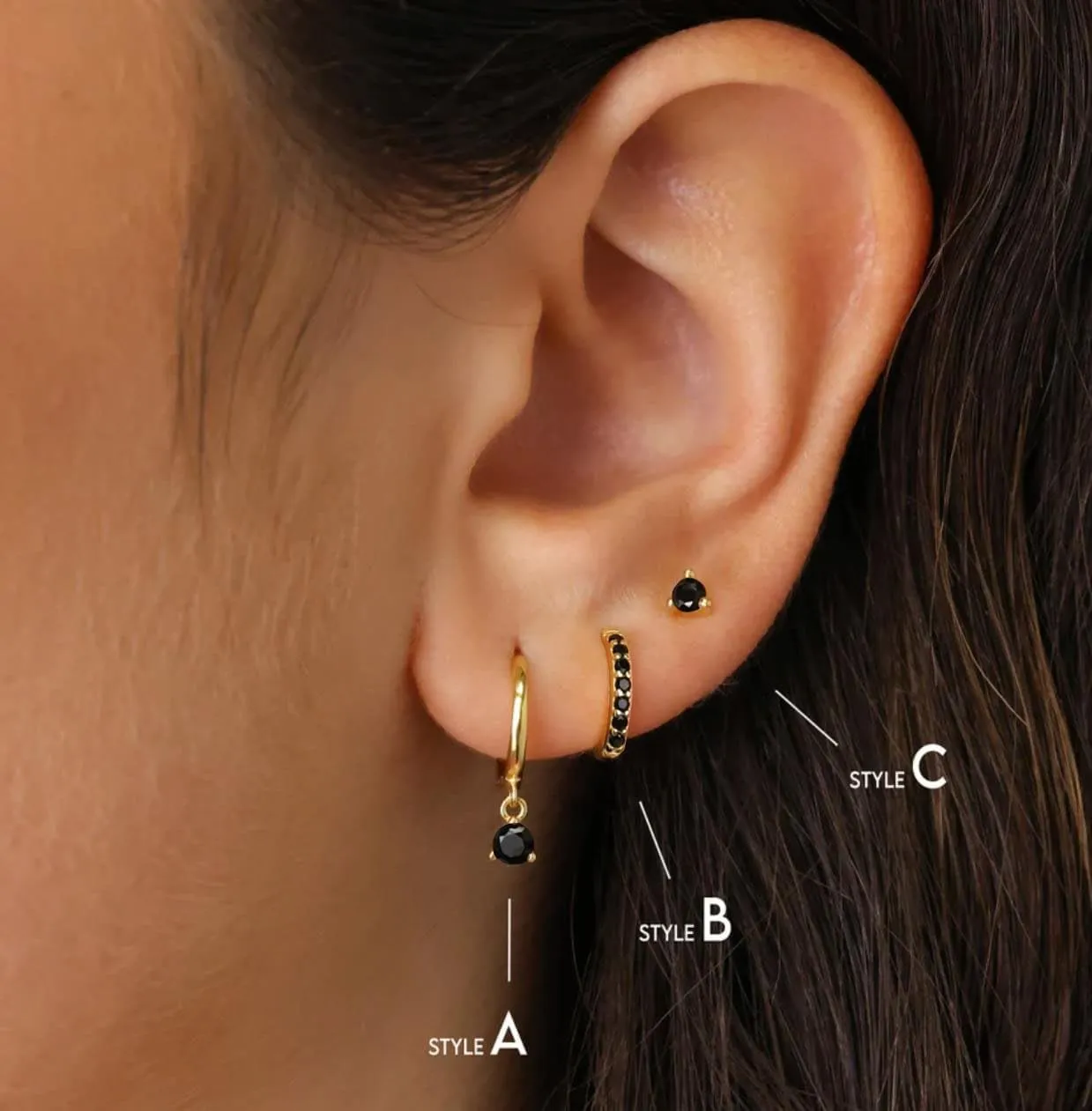 Gold Huggie Hoop Earrings Set, Small Hoop Earrings Stack Women Girls Cartilage Piercing Jewelry Gift
