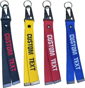 Graceful life Personalized key chain, custom name number tag, key ring accessories, embroidery keyring for luggagecratebeltgearkeyring for Men and Women
