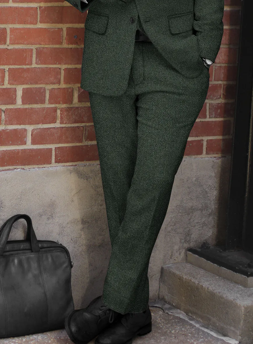 Green Heavy Tweed Pants