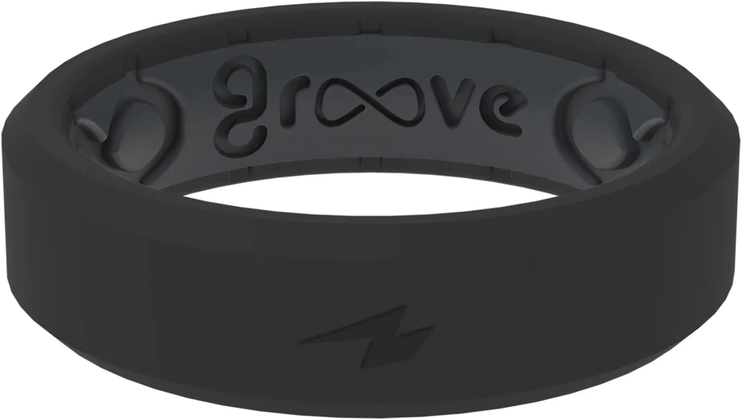 Groove Life Zeus Thin Silicone Ring Breathable Rubber Wedding Rings for Women, Lifetime Coverage, Unique Design, Comfort Fit Ring
