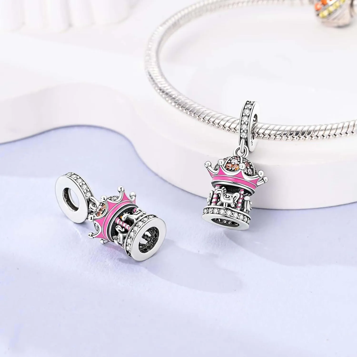 Hapour 925 Sterling Silver Charms for Bracelets Necklaces, Cute Fashion Love Heart Dangle Charm Pendant Beads Gift for Women Her