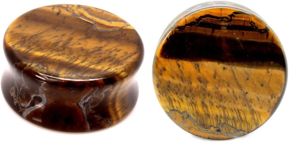 Hawks Eye Organic Stone Ear Plugs Gauges Sold in Pairs
