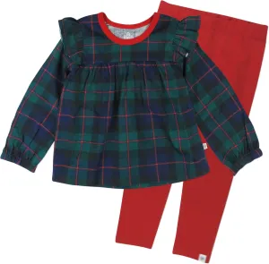 HonestBaby baby-girls 2-piece Tunic & Legging Set 100% Organic Cotton for Infant Baby and Toddler Girls, Unisex