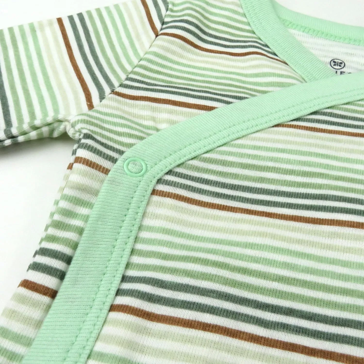 HonestBaby Baby Long Sleeve Side-Snap Organic Cotton Kimono Bodysuits (3 Pack)