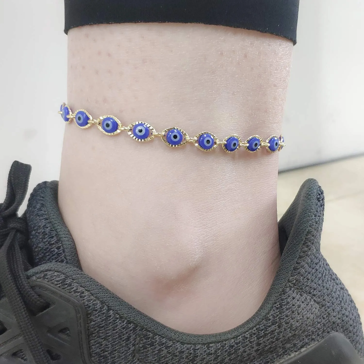 HUASAI Butterfly Anklets for Women Layered Butterfly Anklet Silver Adjustable Ankle Bracelets