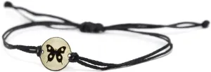 Hypoallergenic Stainless Steel Butterfly Charm Bracelet - Adjustable Black Cord - Nature's Graceful Symbol - Unisex Jewelry for Men & Women - Embrace the Beauty of Butterflies