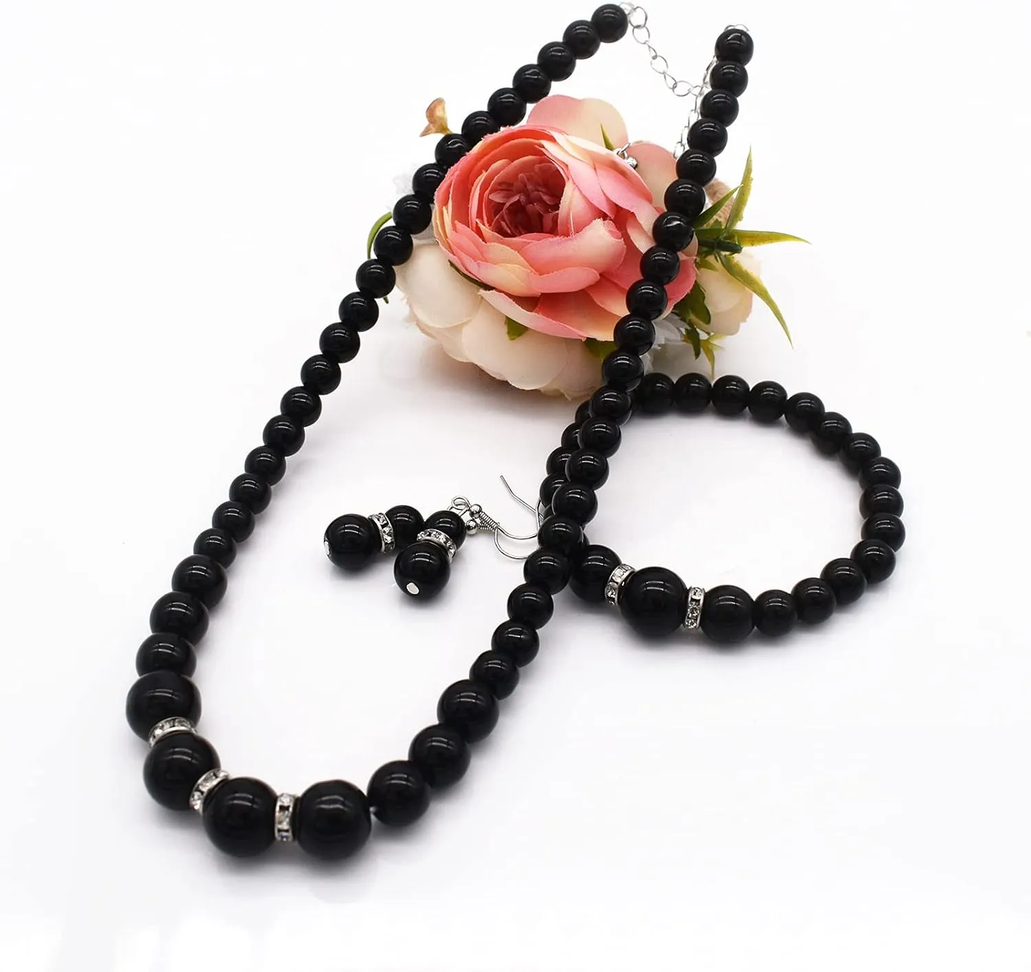 Imitation Pearl Necklace for Women Pearl Choker Necklace and Earrings Set Bridal Wedding Jewelry Chunky Beaded Necklaces for women