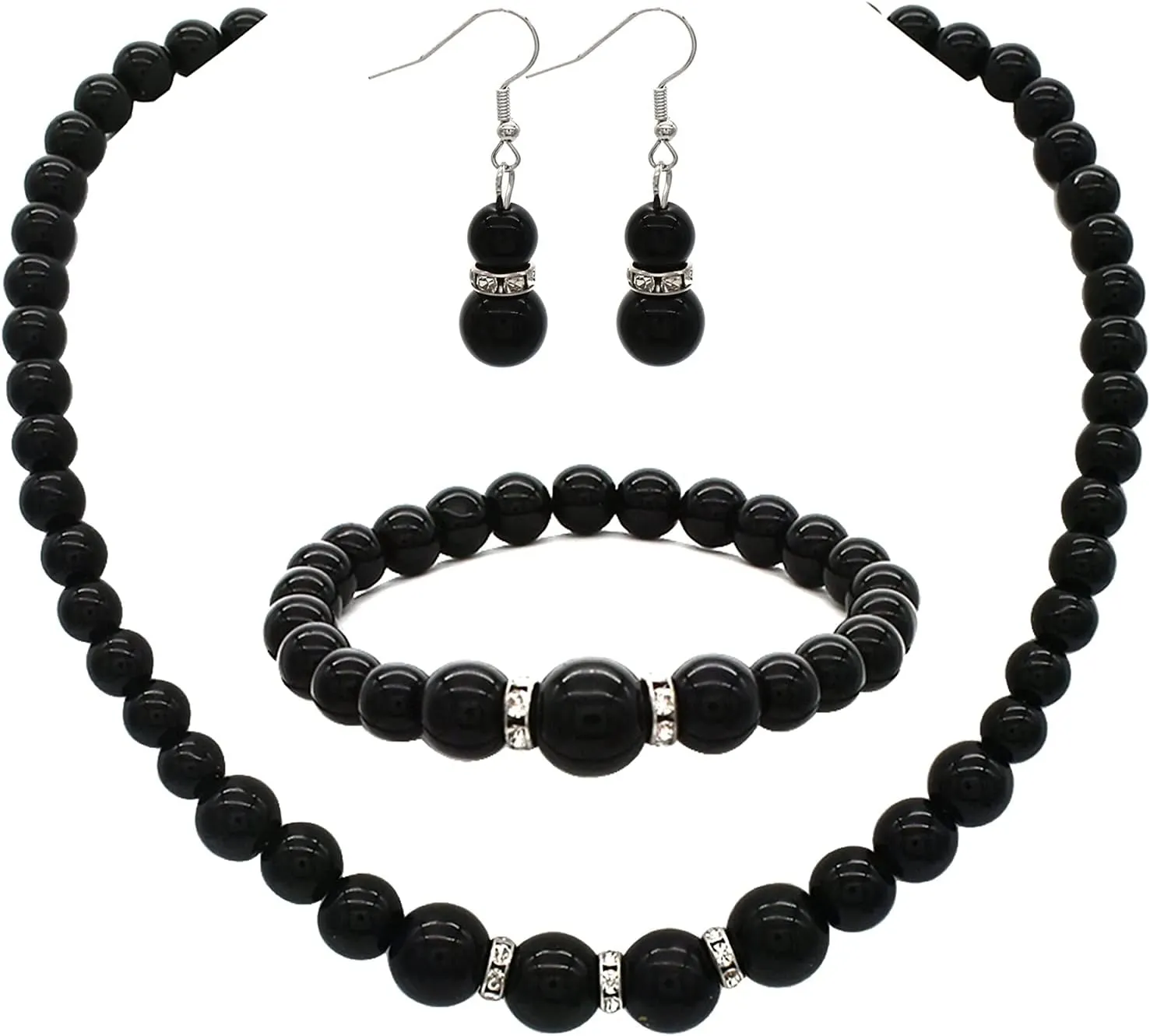 Imitation Pearl Necklace for Women Pearl Choker Necklace and Earrings Set Bridal Wedding Jewelry Chunky Beaded Necklaces for women