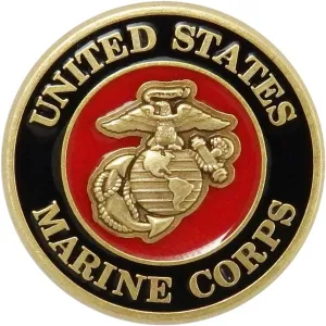 Indiana Metal Craft US Marine Corps Lapel Pin with Enamel, Made in USA