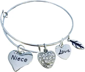 Infinity Collection Niece Bangle Bracelet- Niece Jewelry- Bracelets for Nieces, Gift for Nieces