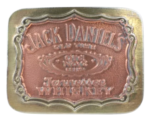Jack Daniels Old No 7 Tennessee Whiskey Gold Copper Plated Belt Buckle