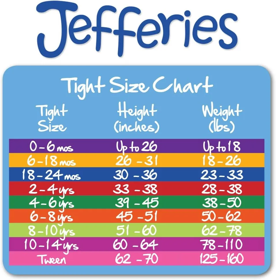 Jefferies Socks Girls 2-6x Seamless Organic Cotton Tights