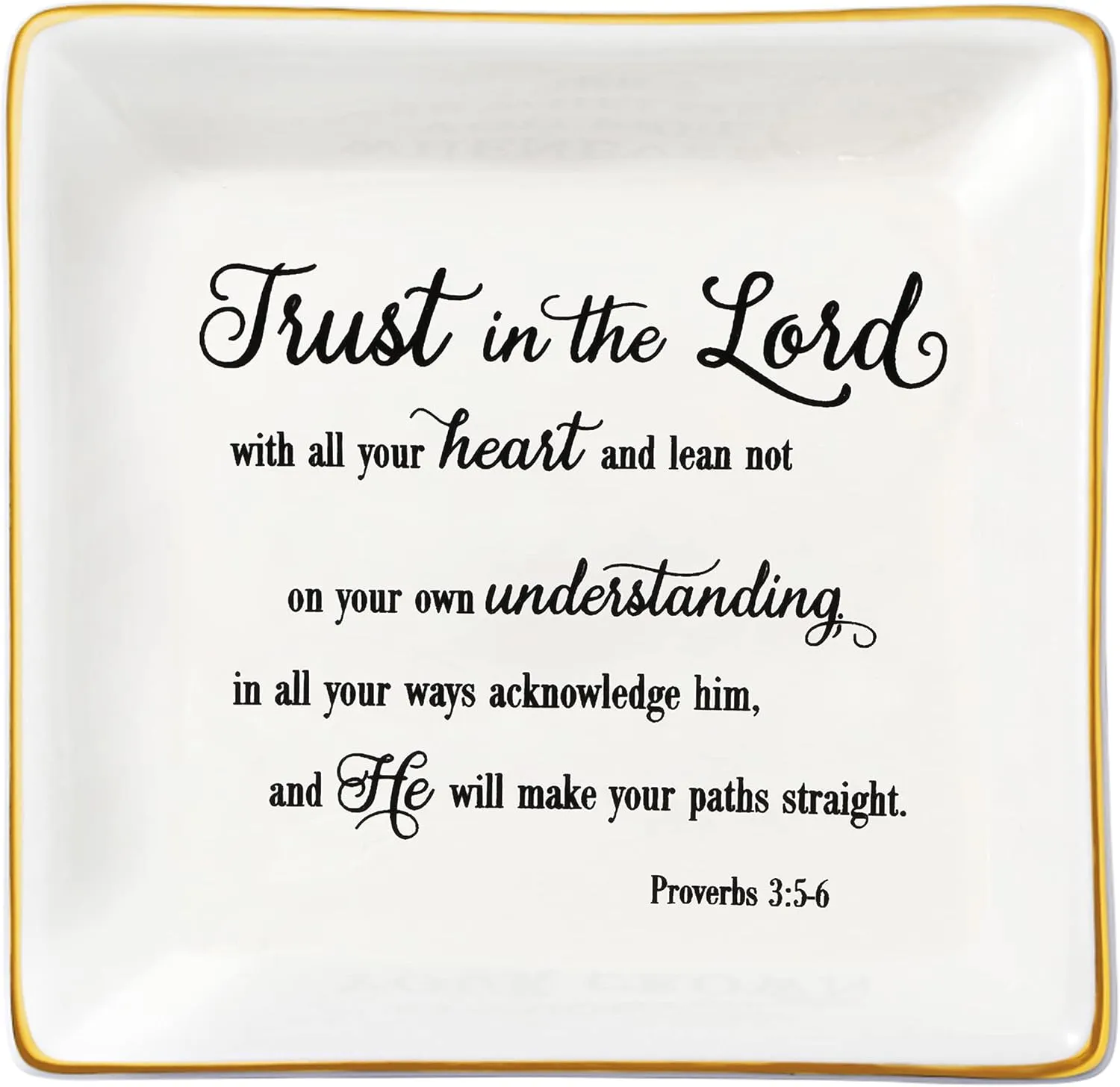 JoycuFF Religious Gifts Inspirational Christine Trinket Dish Tray Motivational Gifts for Women Sister Birthday Thanksgiving Day Christmas Jewelry