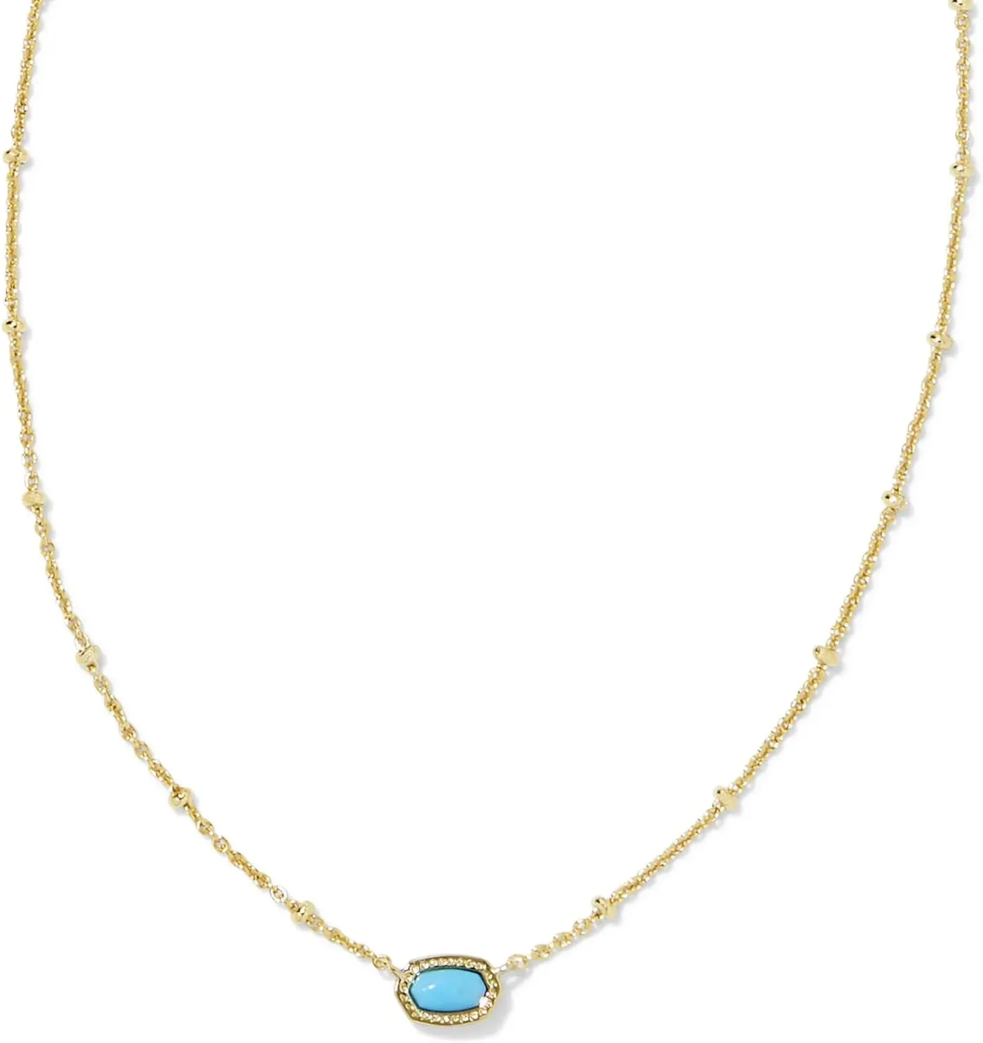 Kendra Scott Mini Elisa 14k Gold-Plated Satellite Short Pendant Necklace, Fashion Jewelry for Women