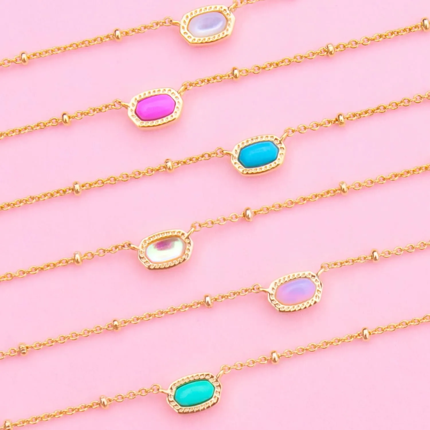 Kendra Scott Mini Elisa 14k Gold-Plated Satellite Short Pendant Necklace, Fashion Jewelry for Women