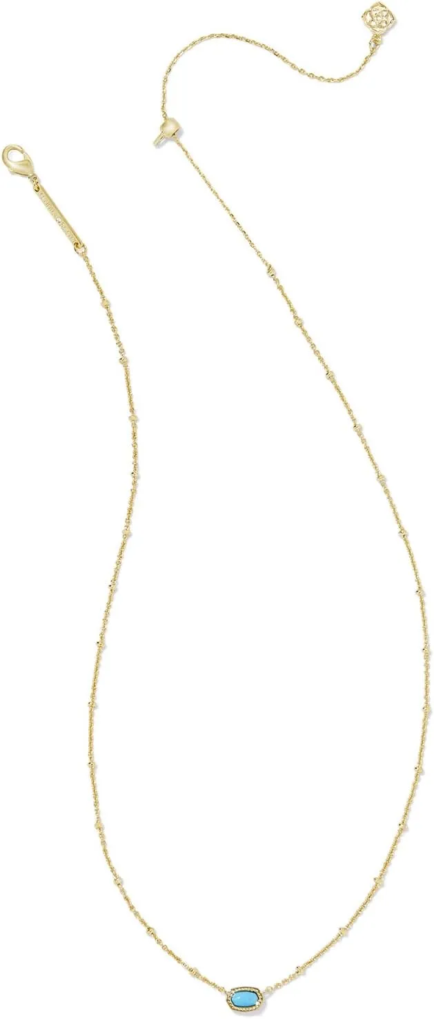Kendra Scott Mini Elisa 14k Gold-Plated Satellite Short Pendant Necklace, Fashion Jewelry for Women