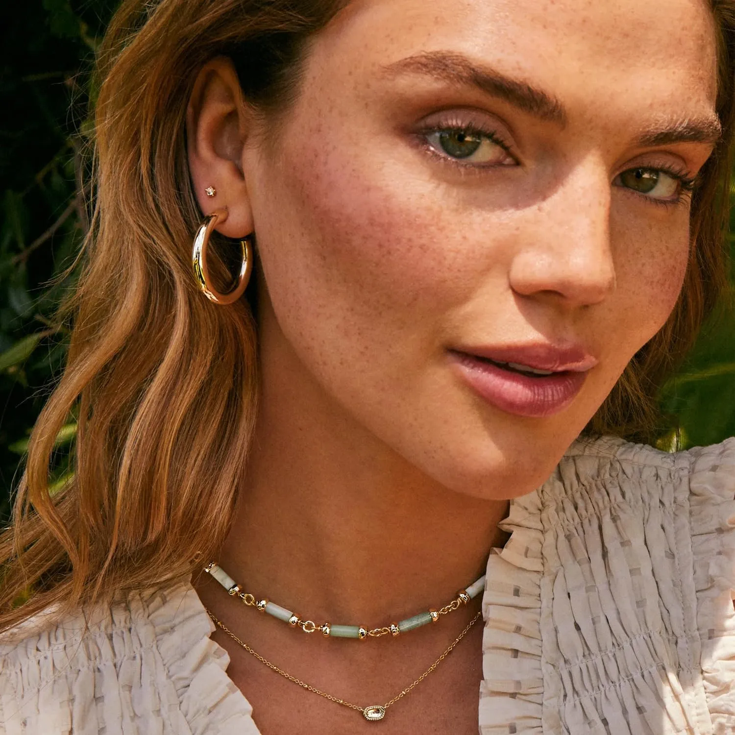 Kendra Scott Mini Elisa 14k Gold-Plated Satellite Short Pendant Necklace, Fashion Jewelry for Women