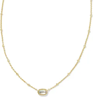 Kendra Scott Mini Elisa 14k Gold-Plated Satellite Short Pendant Necklace, Fashion Jewelry for Women