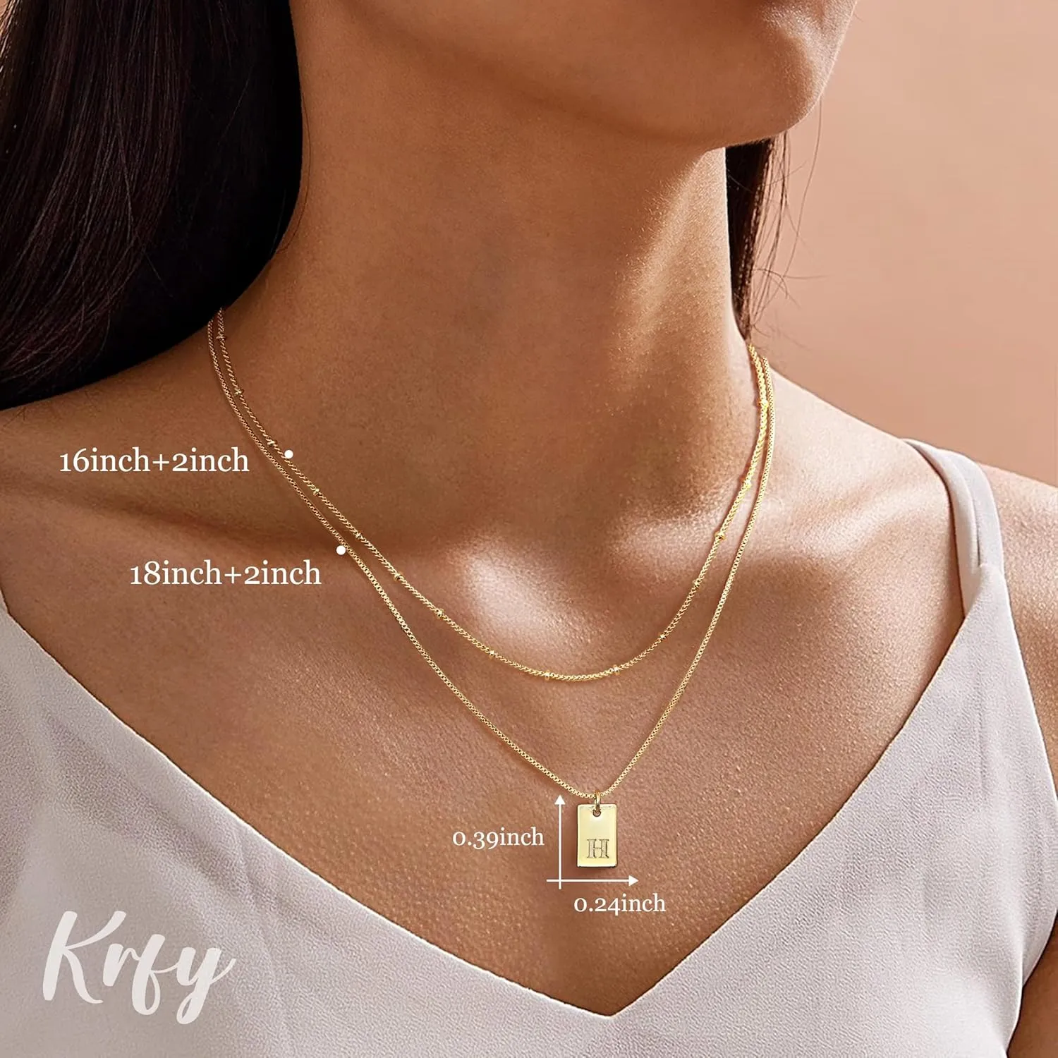 Krfy Cursive Gold Initial Pendant Necklace Iced Out Miami Cuban Link Chain for Women 18K Gold Plated Alphabet Letter Pendant Choker Hip Hop Chain Trendy Rapper Jewelry
