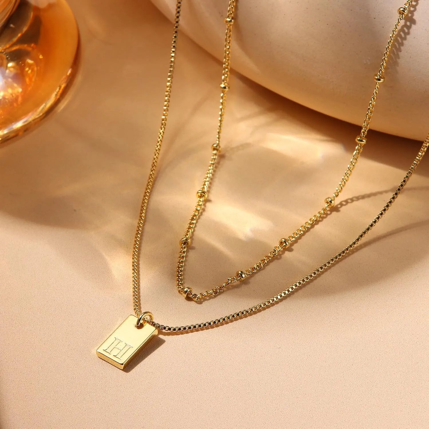 Krfy Cursive Gold Initial Pendant Necklace Iced Out Miami Cuban Link Chain for Women 18K Gold Plated Alphabet Letter Pendant Choker Hip Hop Chain Trendy Rapper Jewelry