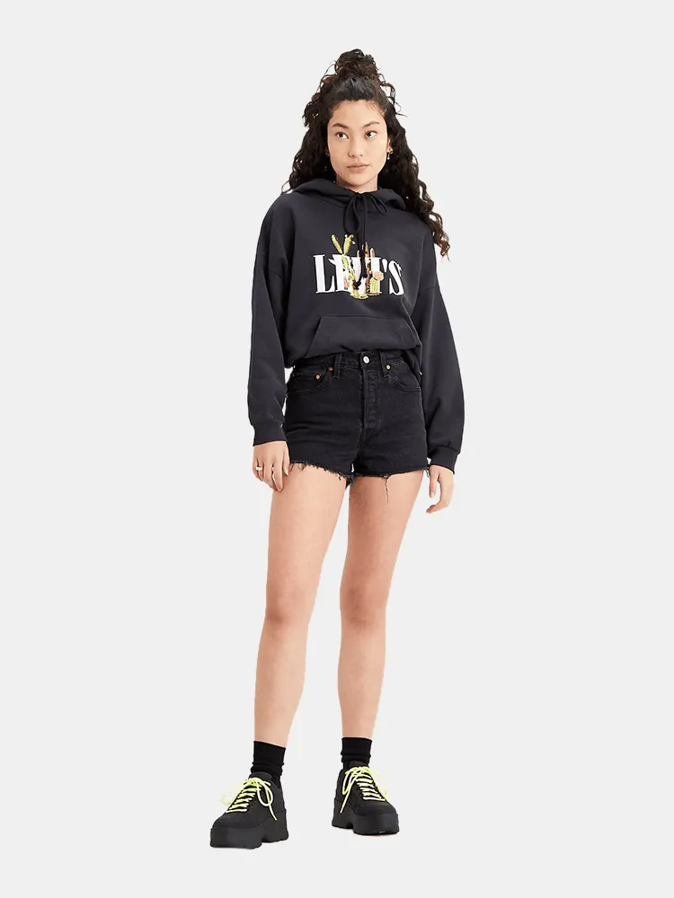 Levi's Women's Ribcage Shorts - Black Lake