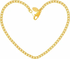 LIFETIME JEWELRY Womens Gold Anklet 2.7mm Open Weave Link Ankle Bracelet 24k Real Gold Plated