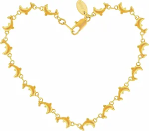 LIFETIME JEWELRY Womens Gold Anklet Dolphin Chain Ankle Bracelet 24k Real Gold Plated