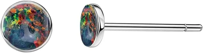 Limerencia G23 Pure Titanium Hypoallergenic Earrings | Minimalist Opal Stud Earrings | F136 Implant Grade | Suitable for Sensitive Ears Delicate Jewelry