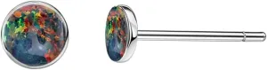 Limerencia G23 Pure Titanium Hypoallergenic Earrings | Minimalist Opal Stud Earrings | F136 Implant Grade | Suitable for Sensitive Ears Delicate Jewelry