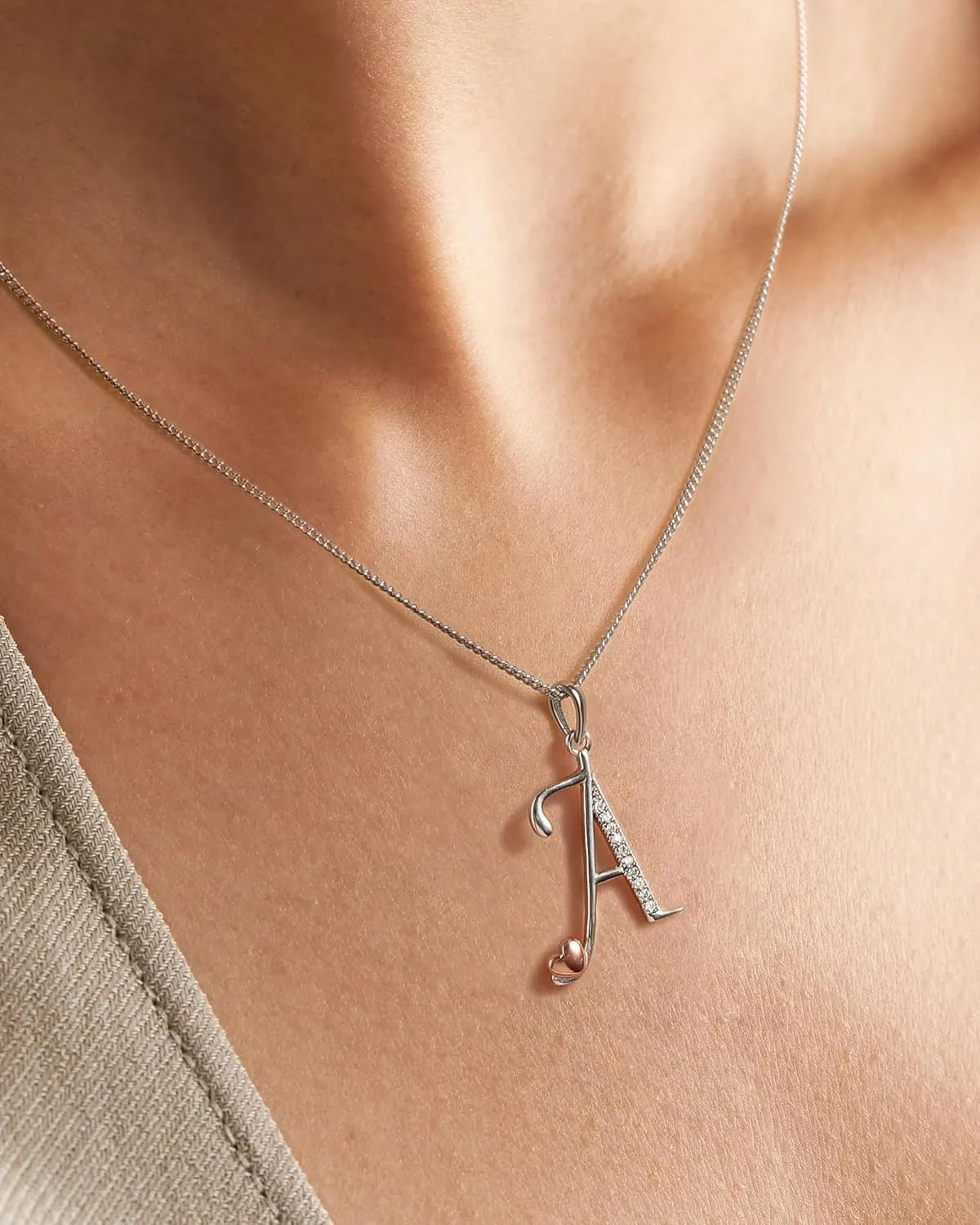 Mesovor 925 Sterling Silver Initial Necklace for Women, Classic 26 Letter Cubic Zirconia Hypoallergenic Necklace Jewelry Gifts for family Mother Sister Wife, 20 Inch Chain