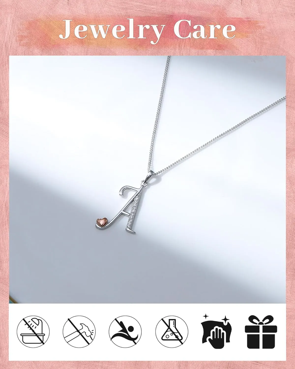 Mesovor 925 Sterling Silver Initial Necklace for Women, Classic 26 Letter Cubic Zirconia Hypoallergenic Necklace Jewelry Gifts for family Mother Sister Wife, 20 Inch Chain