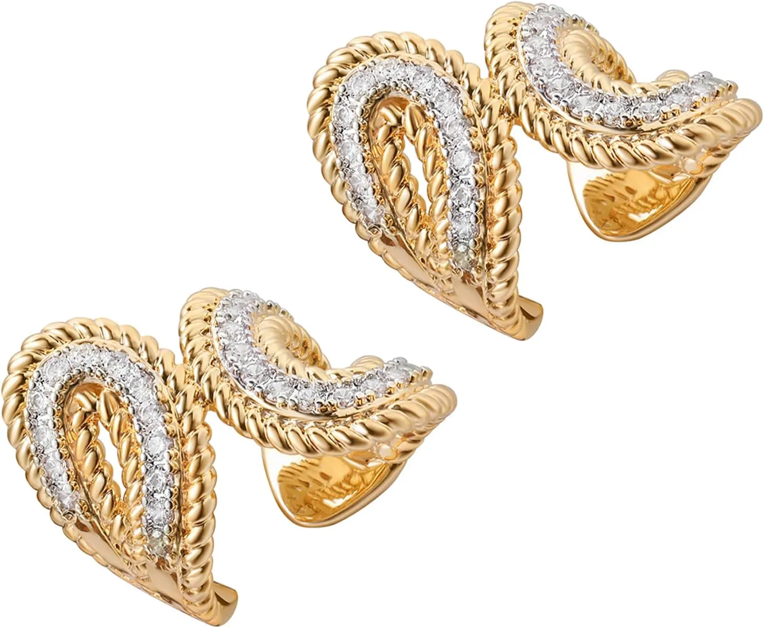 MEVECCO Gold Ear Cuffs 18K Gold Plated Ear Cuff Non Pierced Ears Small Sleeper Simple Minimalist Delicate Wide Ear Cuffs Clip On Earrings for Women